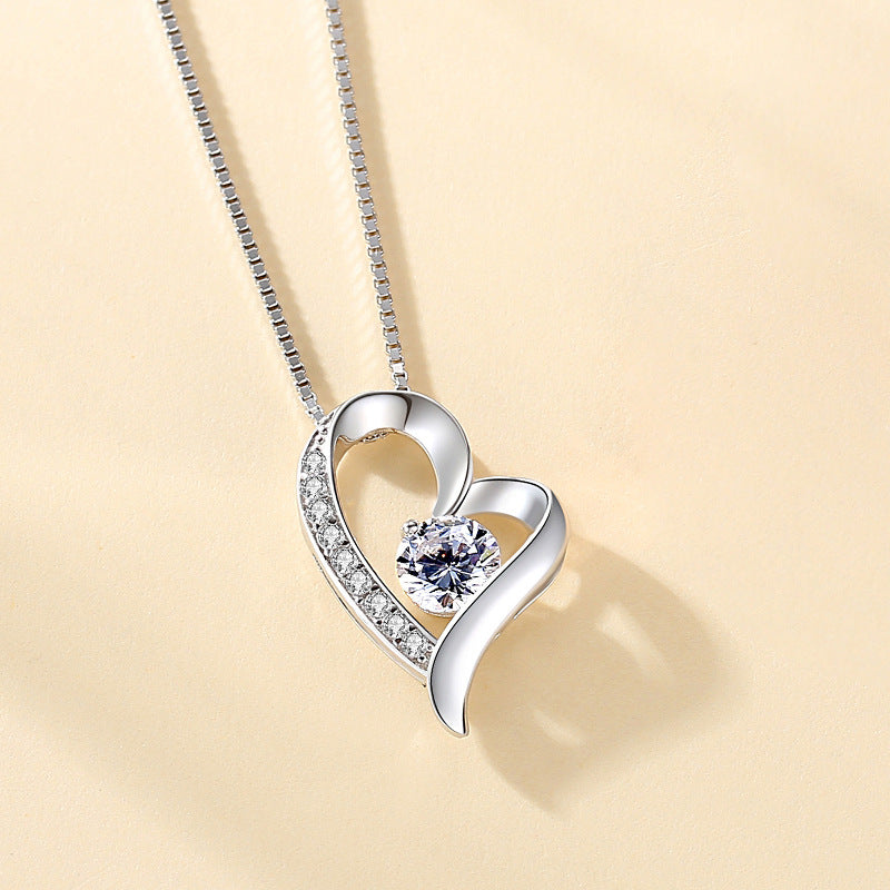 Collier pendentif coeur Forever Love en argent