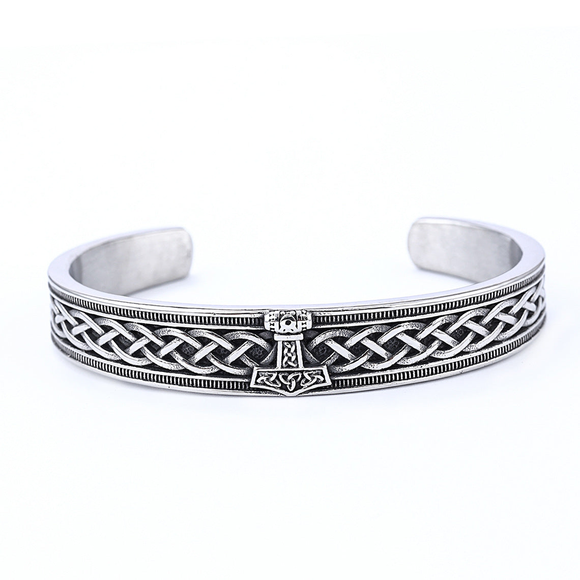 Stainless Steel Viking Rune Cuff Bracelets