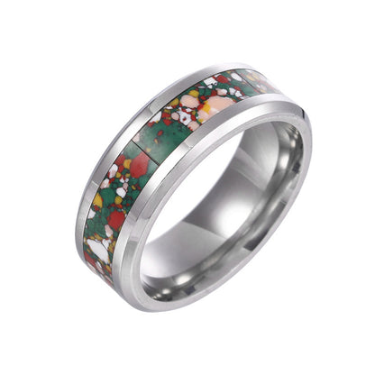 Multicolor Turquoise Titanium Ring