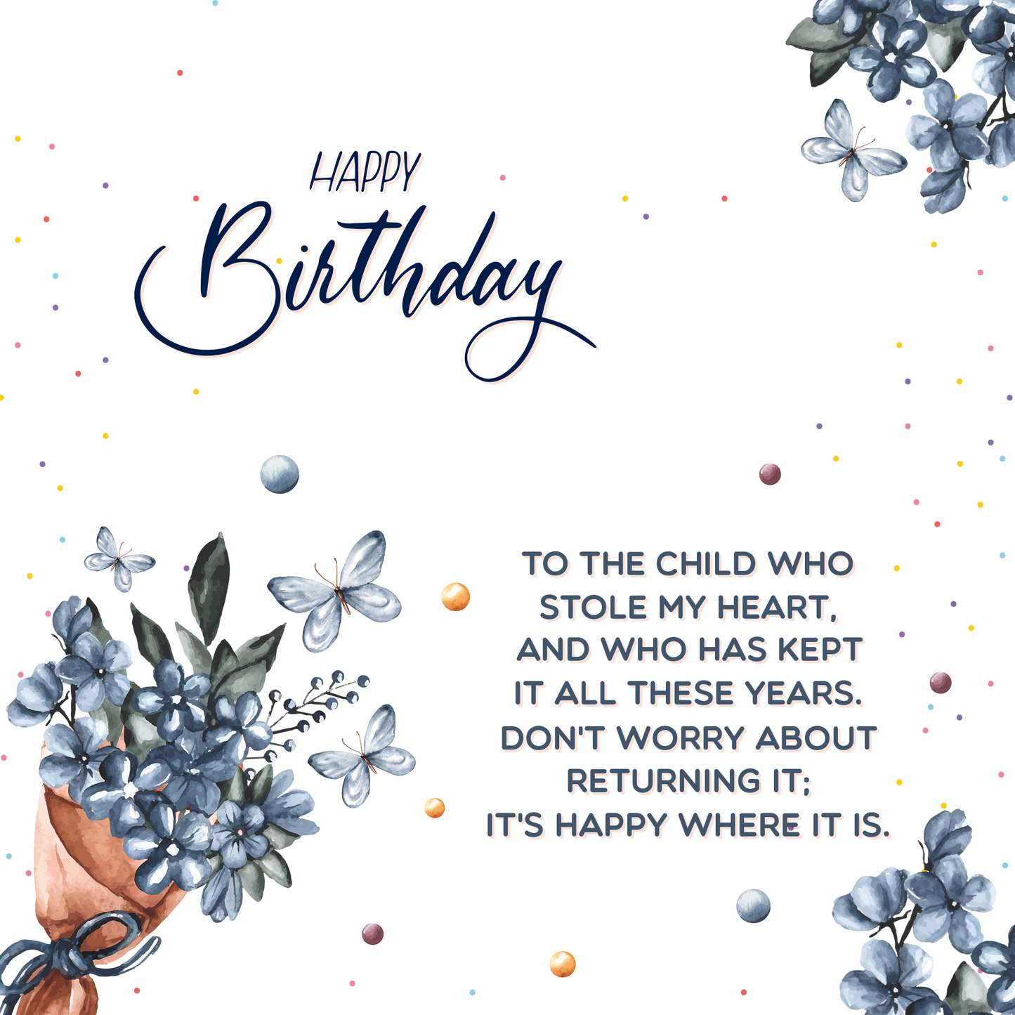 Birthday Message Card