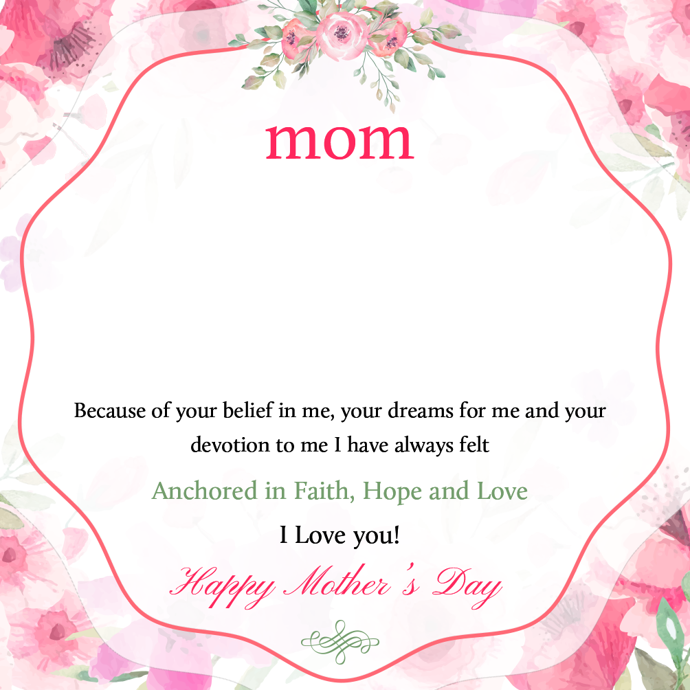 To Mother Message Card