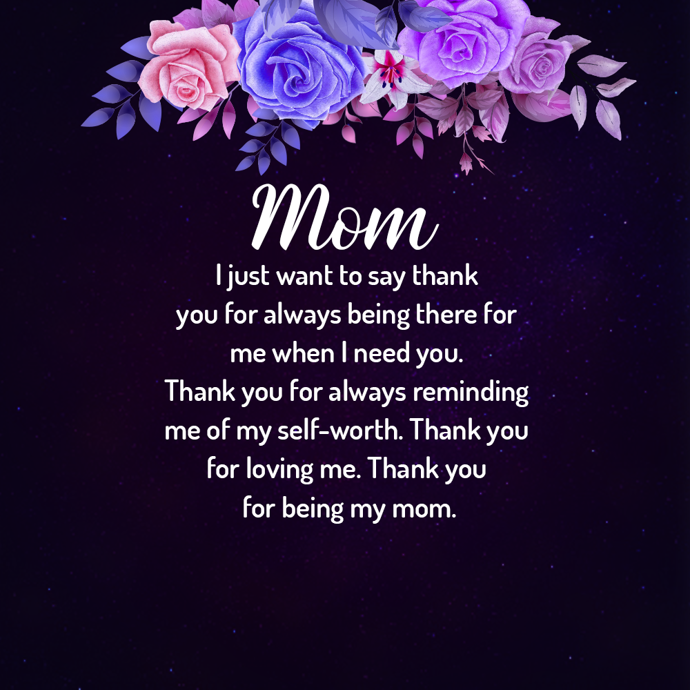 To Mother Message Card