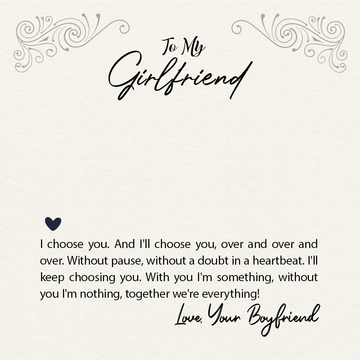 To Girlfriend Message Card