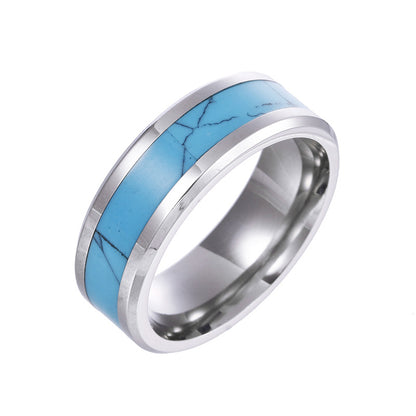 Multicolor Turquoise Titanium Ring