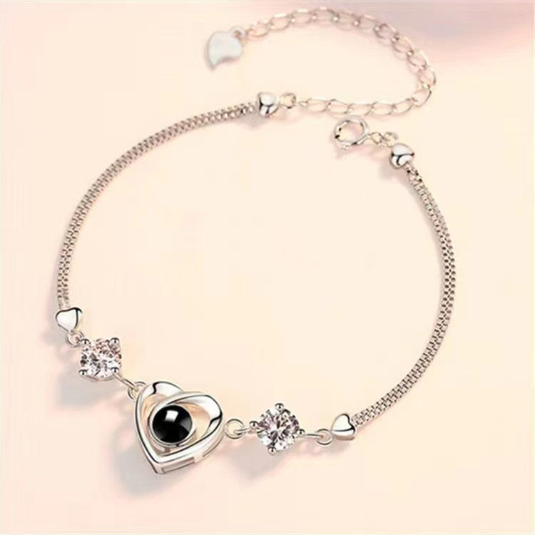 Heart Shaped/Sphere Photo Projection Bracelet