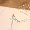 Collier simple croix en argent sterling