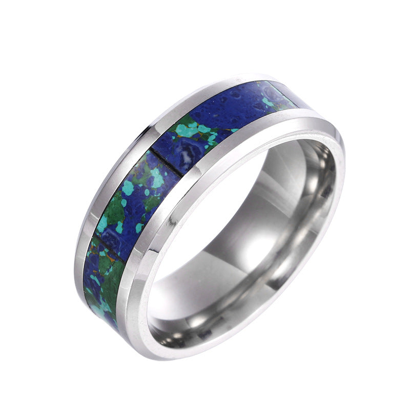 Multicolor Turquoise Titanium Ring