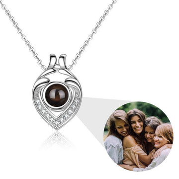 Personalized Projection Photo Necklace - Hold My Love - Record My Love