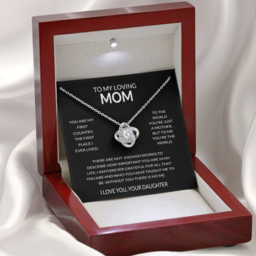 Love Knot Necklace Coffret cadeau pour maman